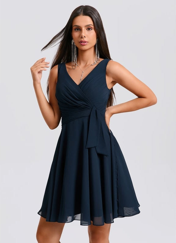 Robe Chic Vaporeuse Marine - gallery 7
