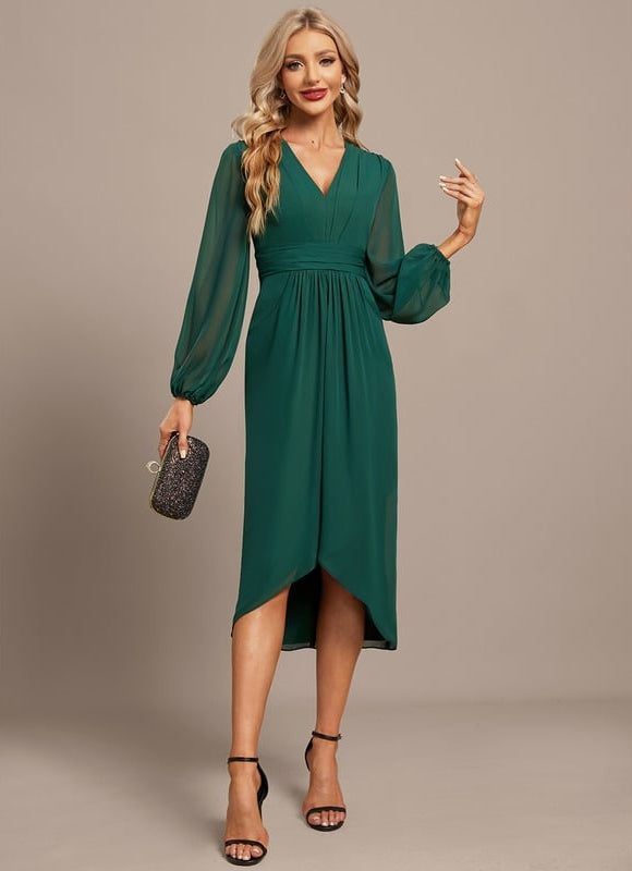 Robe Chic Élégance Verte Moderne - gallery 6