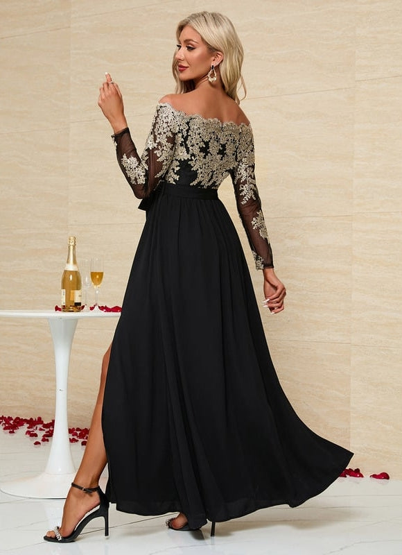 Robe Chic Noir Élégant - gallery 6