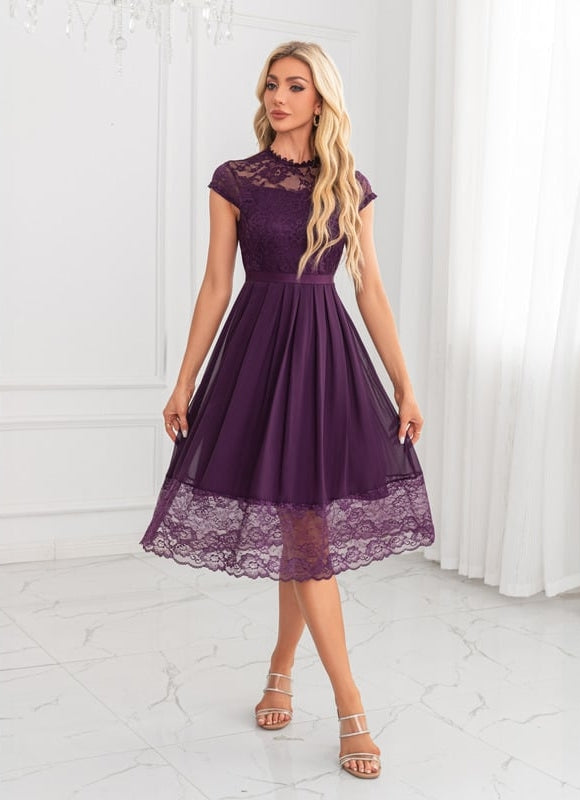 Robe Chic Violette Élégante - gallery 4