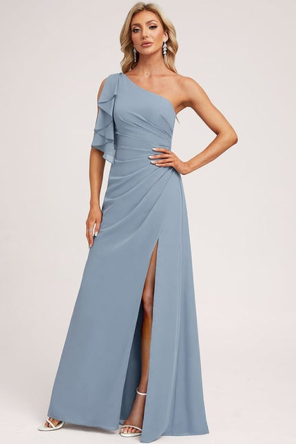 Robe Chic Asymétrique Beige - gallery 4