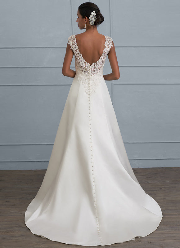 Robe Chic Satinée Traîne - gallery 3