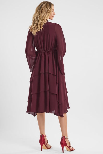 Robe Chic Cascade Bordeaux - gallery 4