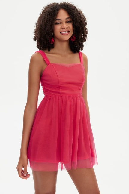 Robe Chic Tulle Fuchsia - gallery 7