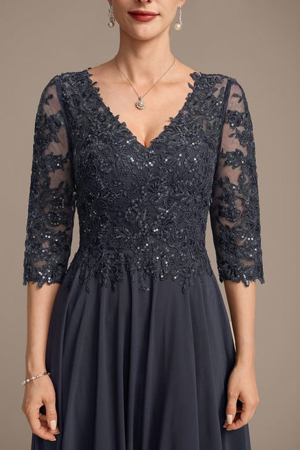 Robe Chic Longue Bleu Cobalt - gallery 7