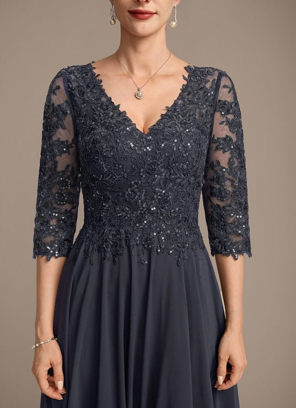 Robe Chic Longue Bleu Cobalt - gallery 7