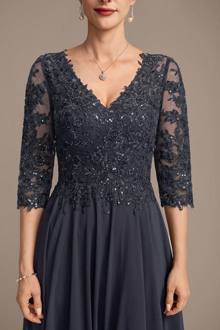 Robe Chic Longue Bleu Cobalt - gallery 7