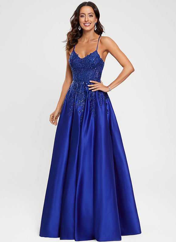 Robe Chic Éclat Azur Satiné - gallery 7