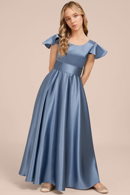 Robe Chic Bleu Satiné