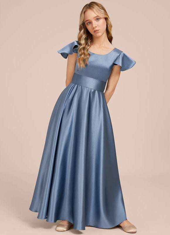 Robe Chic Bleu Satiné