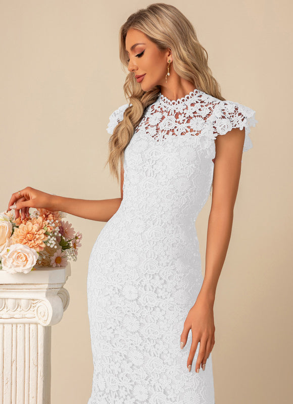 Robe Chic Dentelle Bleu - gallery 9