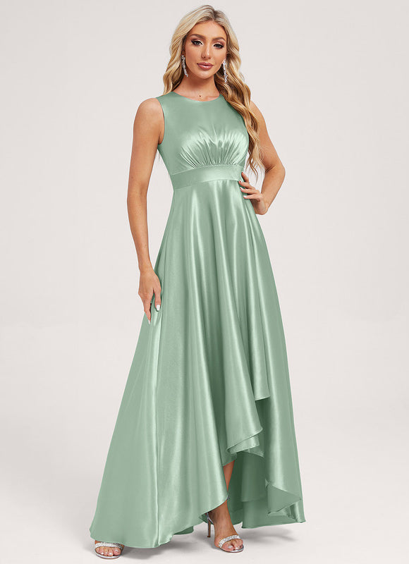 Robe Chic Satinée Menthe - gallery 4
