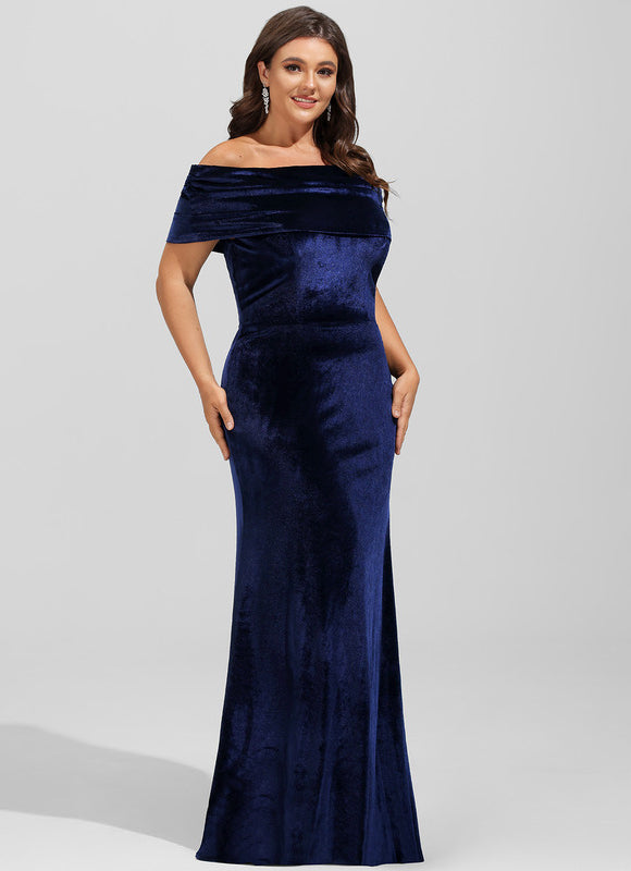 Robe Chic Velours Marine - gallery 8