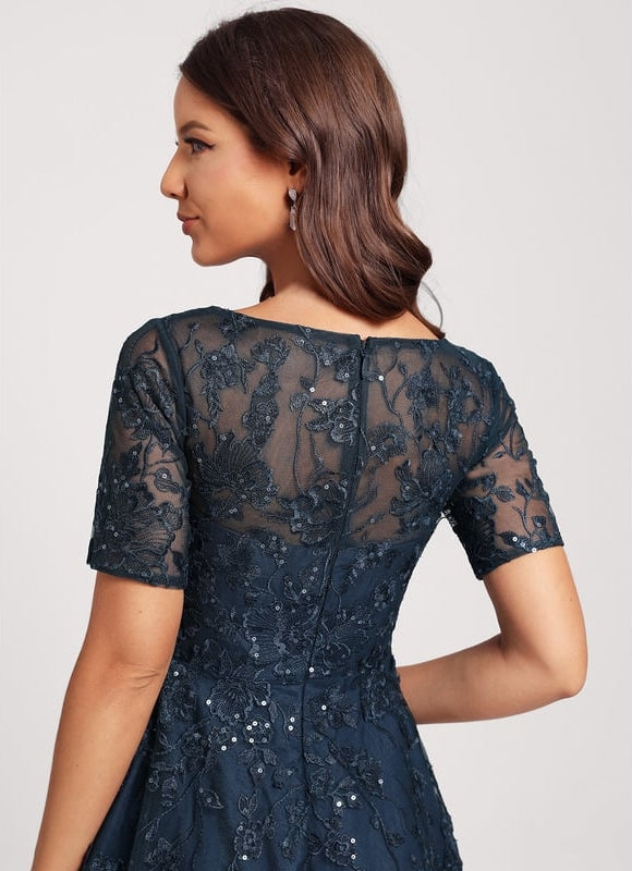 Robe Chic Élégance Marine Pailletée - gallery 6