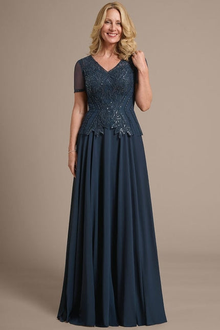 Robe Chic Longue Bleu Cobalt - gallery 4