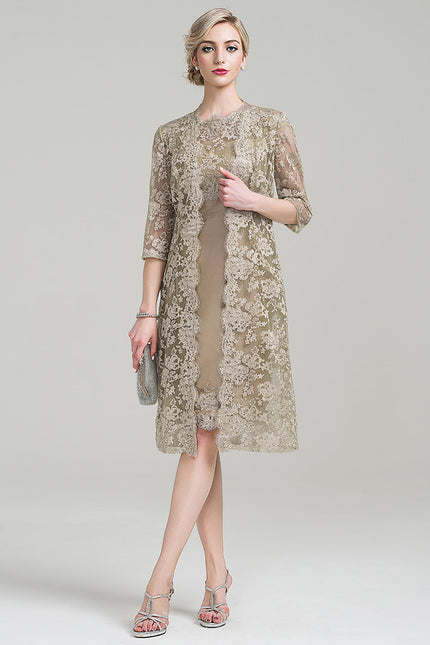 Robe Chic Dentelle Olive - gallery 1