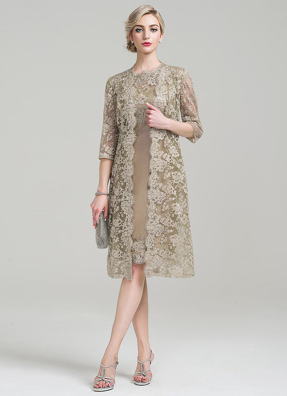 Robe Chic Dentelle Olive - gallery 1