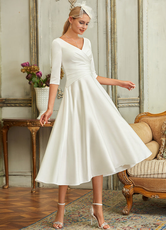 Robe Chic Élégance Satinée Midi