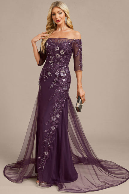 Robe Chic Élégante Mauve - gallery 3
