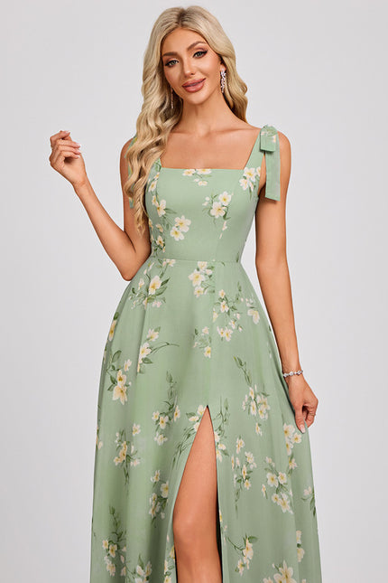 Robe Chic Longue Verte Élégante - gallery 4