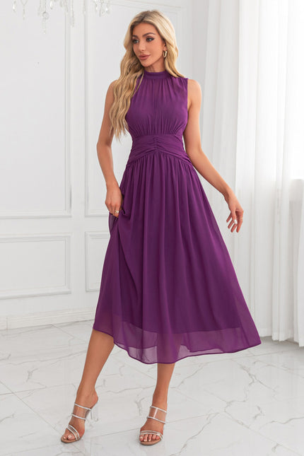 Robe Chic Midi Violette Élégante