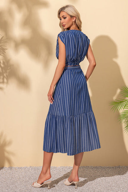 Robe Chic Rayée Décontractée - gallery 2