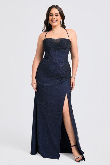 Robe Chic Bleu Nuit Scintillante - gallery 6