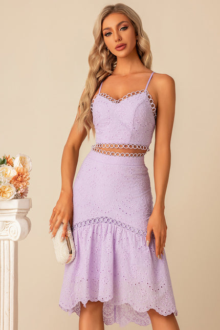 Robe Chic Lilas Brodée - gallery 4