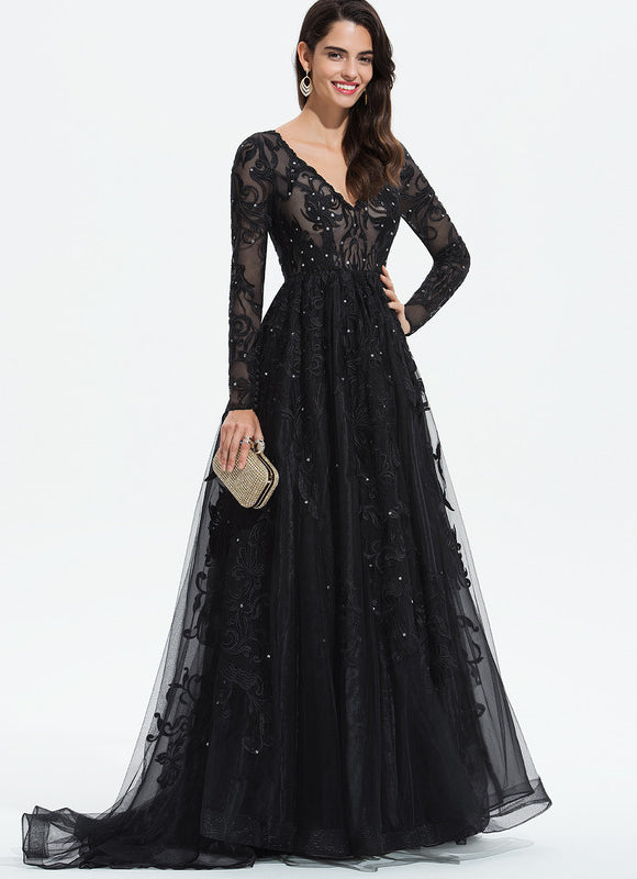 Robe Chic Noir Éblouissant - gallery 2