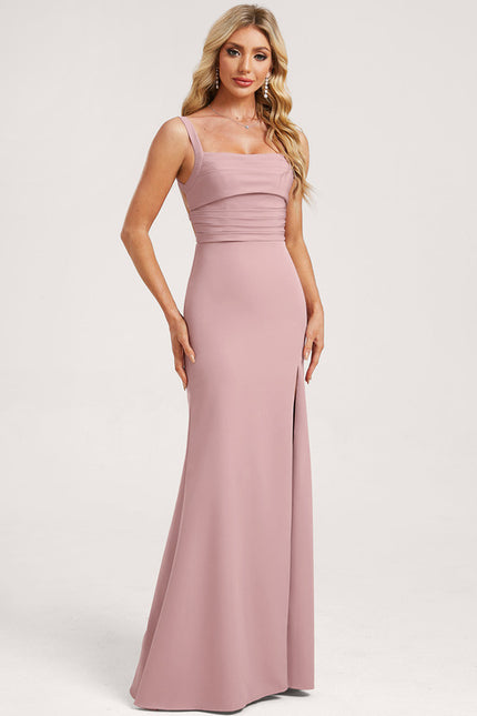 Robe Chic Crêpe Rose Élégante - gallery 4