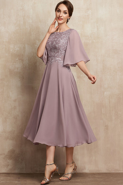 Robe Chic Flottante Mauve - gallery 4