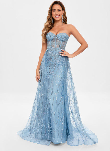 Robe Chic Éclatante Céleste