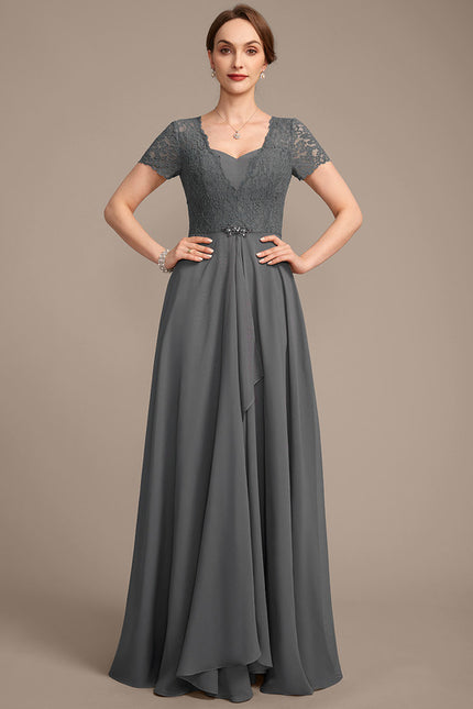 Robe Chic Gris Élégant Flottant - gallery 3