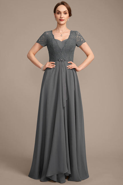 Robe Chic Gris Élégant Flottant - gallery 3