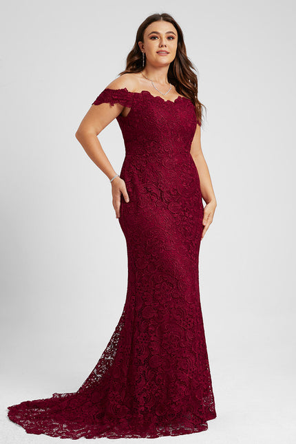 Robe Chic Bordeaux Élégance Lace - gallery 6