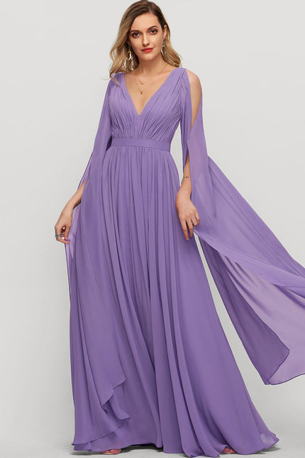 Robe Chic Longue Verte Fluide - gallery 4