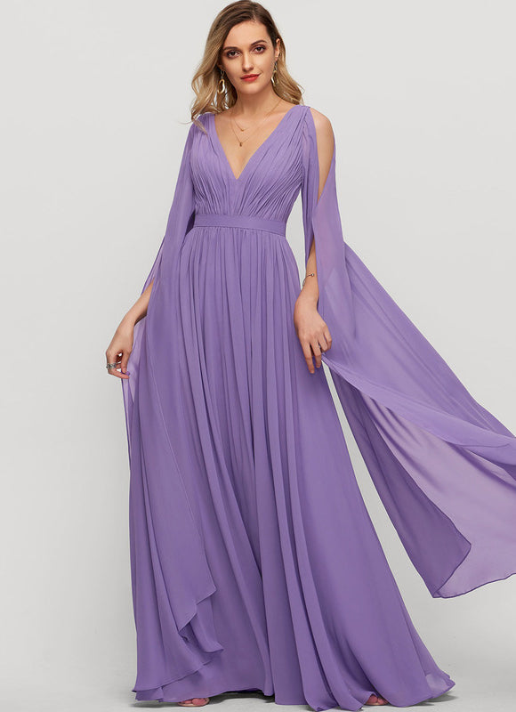 Robe Chic Longue Verte Fluide - gallery 4