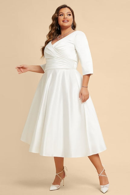 Robe Chic Élégance Satinée Midi - gallery 7
