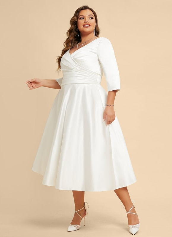 Robe Chic Élégance Satinée Midi - gallery 7