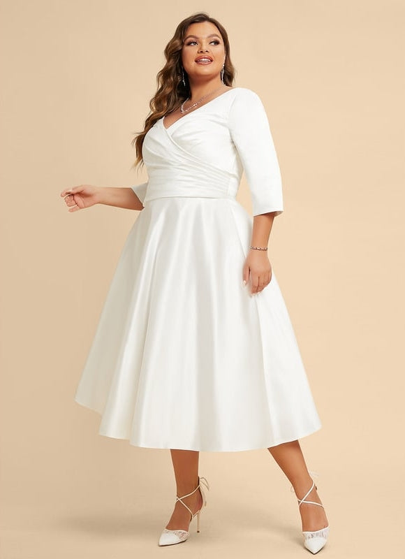 Robe Chic Élégance Satinée Midi - gallery 7