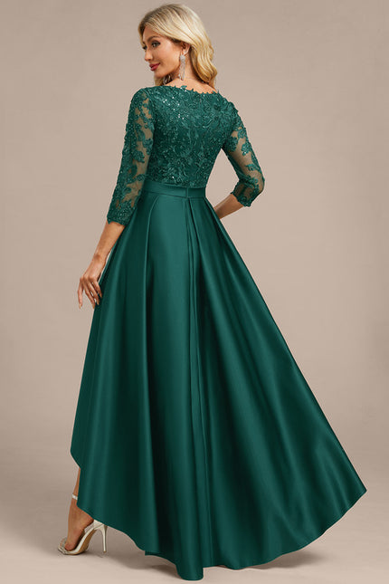 Robe Chic Satinée Asymétrique - gallery 5