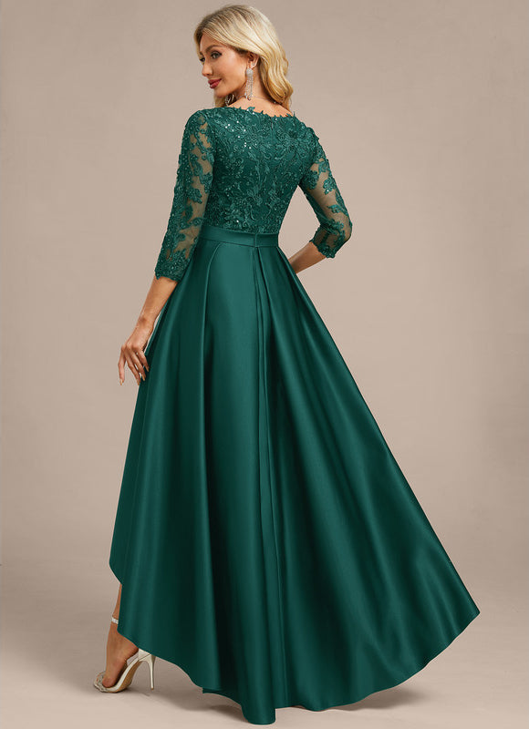 Robe Chic Satinée Asymétrique - gallery 5