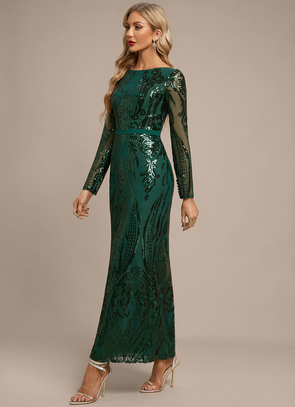 Robe Chic Pailletée Émeraude - gallery 3