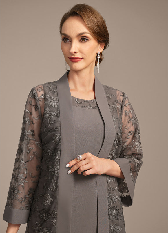 Robe Chic Veste Élégante Grise - gallery 2