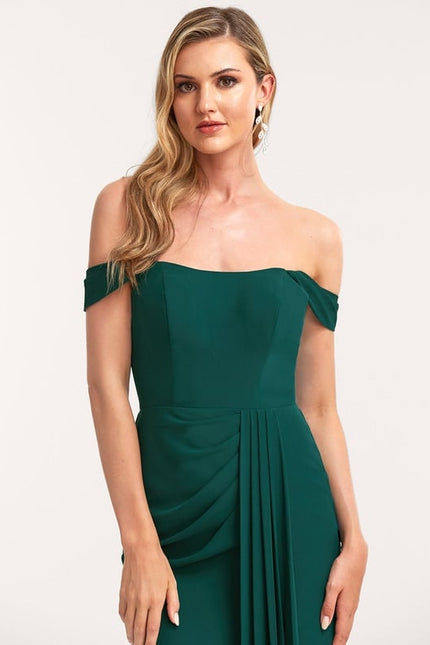 Robe Chic Mousseline Émeraude - gallery 5