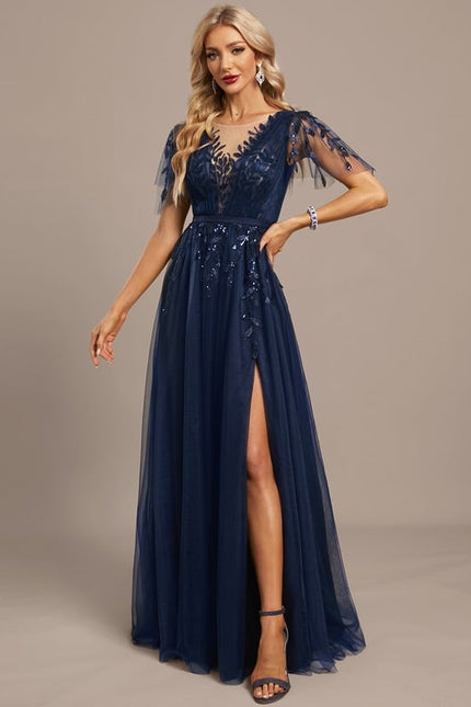 Robe Chic Écarlate Ornée - gallery 2