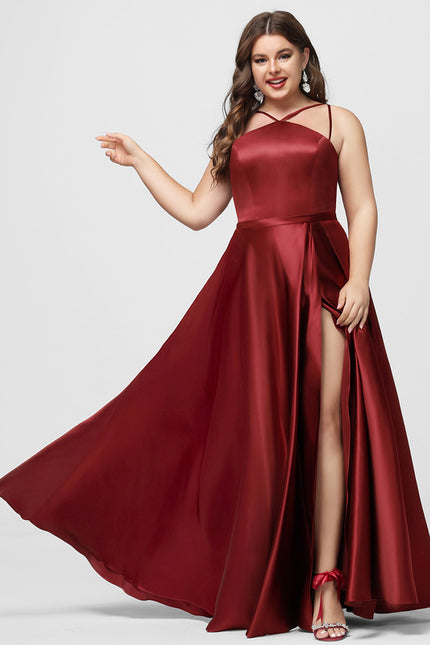 Robe Chic Satiné Rubis Éthéré - gallery 5