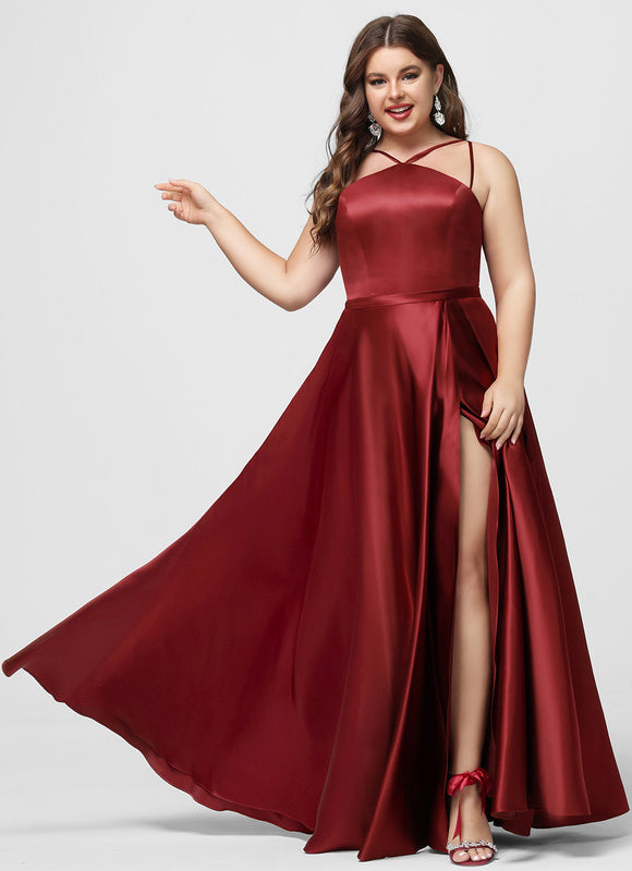 Robe Chic Satiné Rubis Éthéré - gallery 5