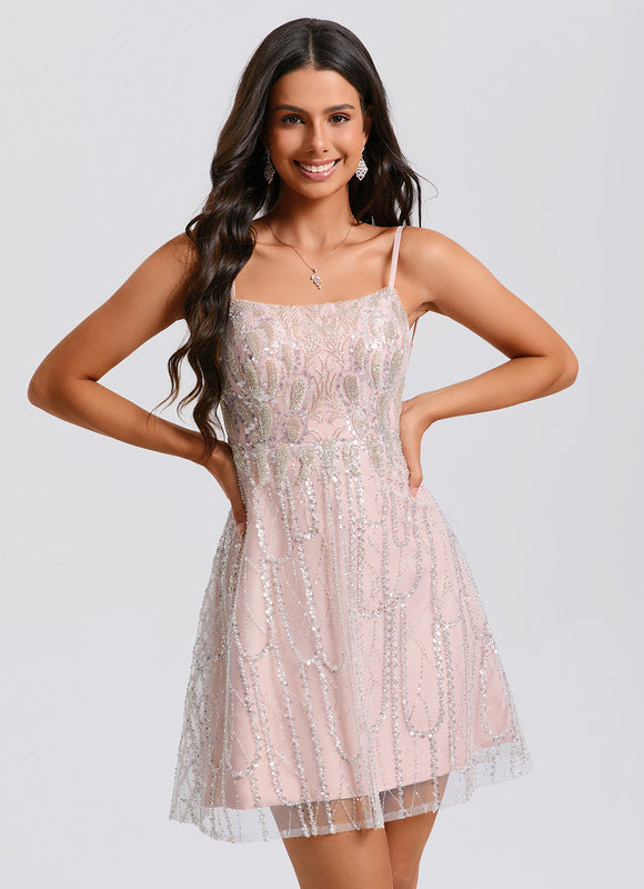 Robe Chic Pailletée Courte - gallery 9