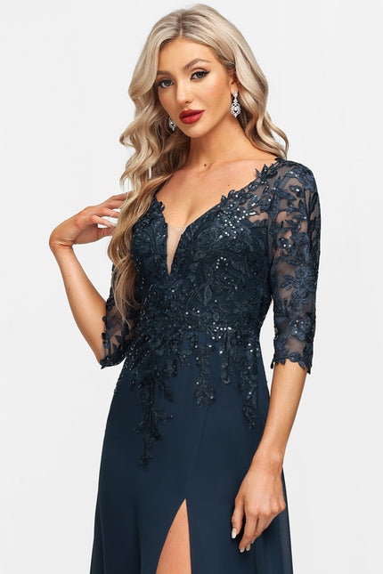 Robe Chic Éblouissante Marine - gallery 1